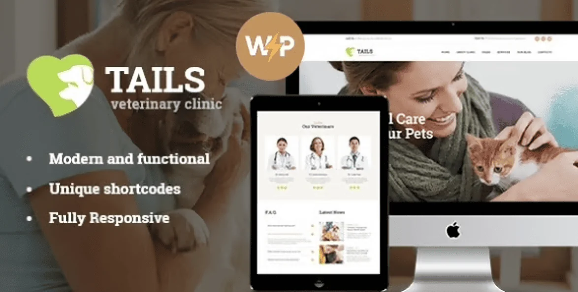 Tails | Veterinary Clinic, Pet Care and Animal WordPress Theme