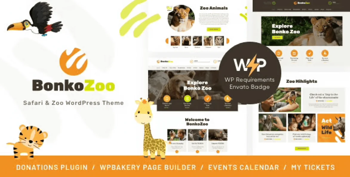 Bonko | Safari & Zoo, Pet Shop WordPress Theme