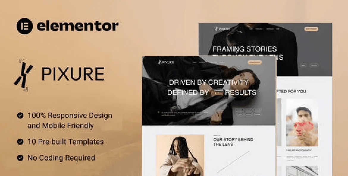 Pixure – Minimalist Photography Portfolio Kit